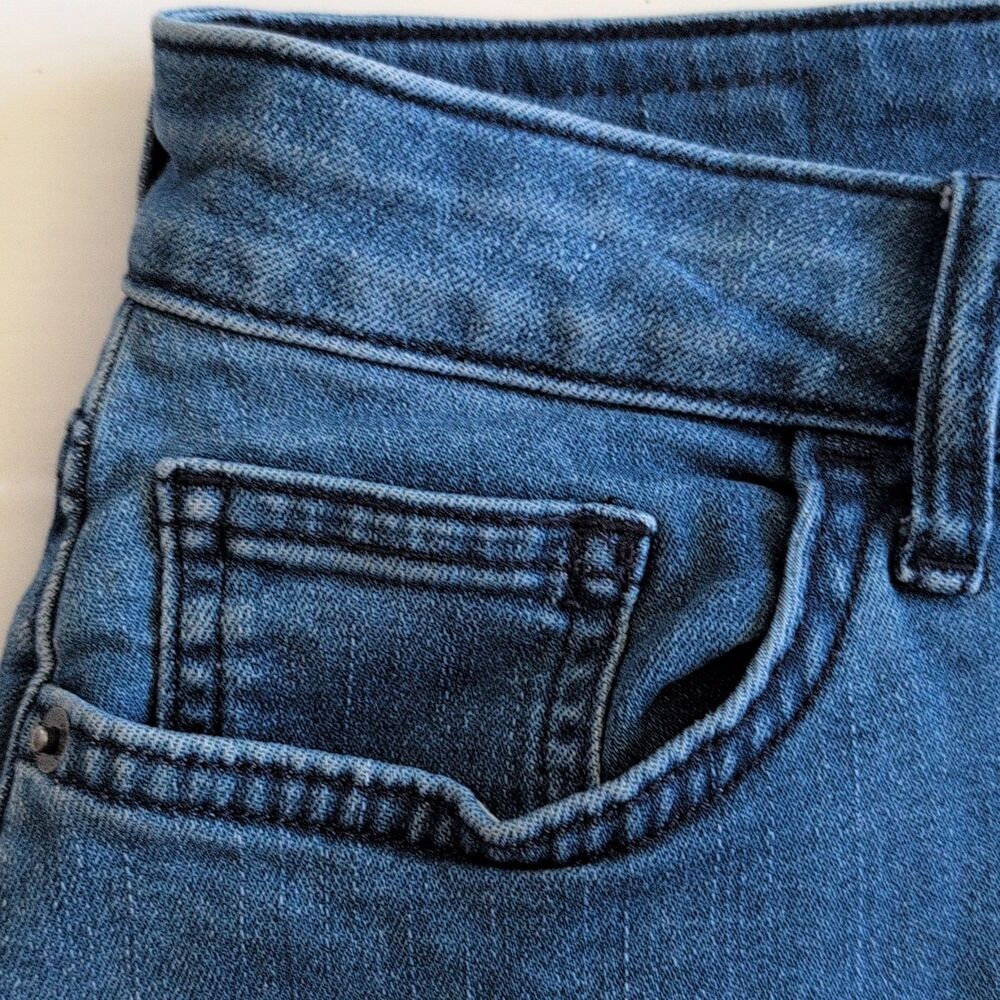 WOMENS CALVIN KLEIN JEANS BLUE DENIM STRAIGHT/PENCIL SHORT SKIRT SIZE 8 - Picture 5 of 8